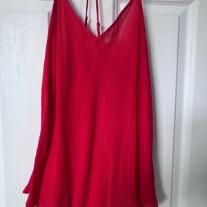 Rare Vampire Diaries Eloise V-Neck ruffled red tank size S Elena Gilbert